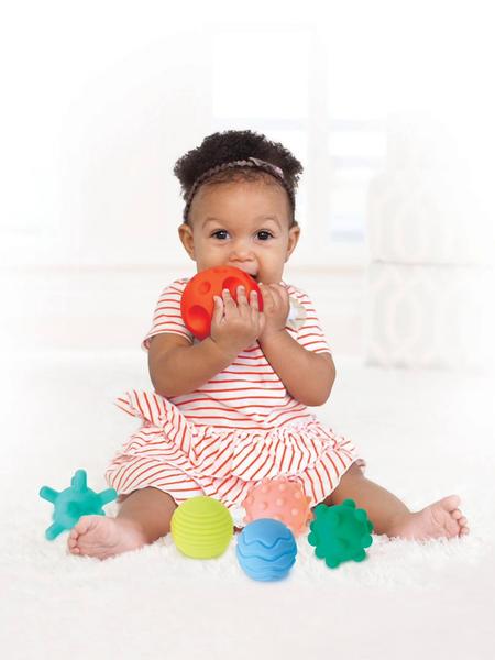 Infantino - 6 balles sensorielles super soft multicolore