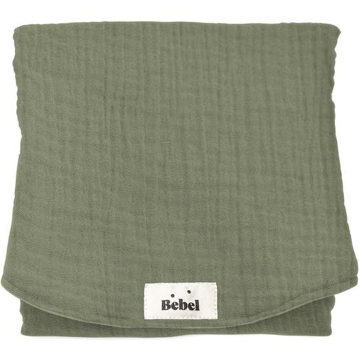BEBEL - Tapis à langer effet lin vert amande