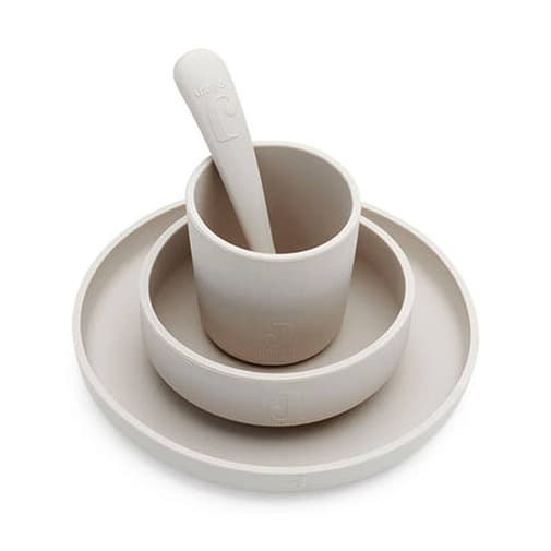 Jollein - Coffret de table en silicone (4pcs) beige - Jollein