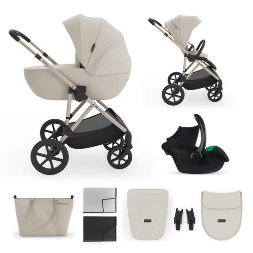 Kinderkraft - Poussette multifonction 3en1 PRIME 3 beige