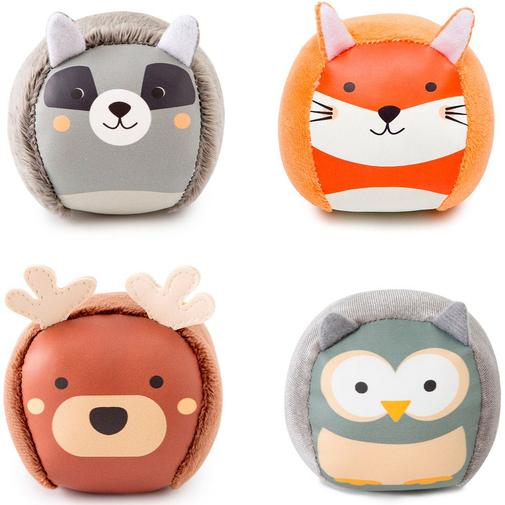 Little Big Friends - Lot de 4 balles doudous Forêt Doodballs