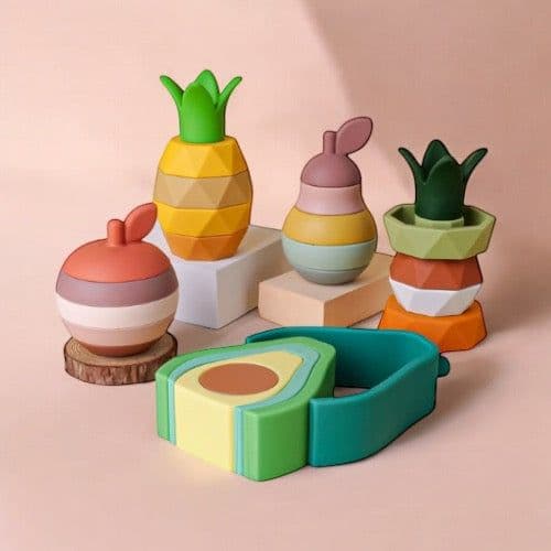 Loukie - Fruits à empiler en silicone