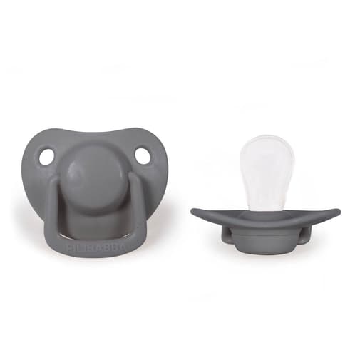 Filibabba - Lot de 2 sucettes anatomique en silicone gris - Filibabba