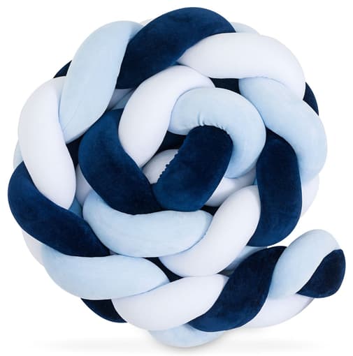 Jukki.fr - Boutique bébé - Mélanger le bleu - Tour De Lit Tressé Pour Lit Bébé