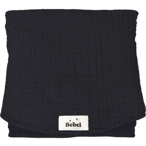 BEBEL - Tapis à langer effet lin noir réglisse