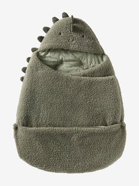 Vertbaudet - Nid d'ange transformable en peluche Ourson kaki - Vertbaudet