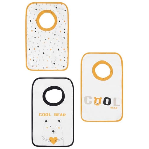 Prémaman - Lot de 3 bavoirs à enfiler à motifs fantaisie