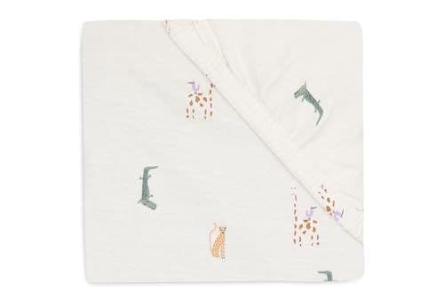 Jollein - Jollein Drap-Housse en Jersey - pour lit d'enfant - Jungle Jambo - 60 x 120 cm - 100% Coton - Certifié Oeko-Tex