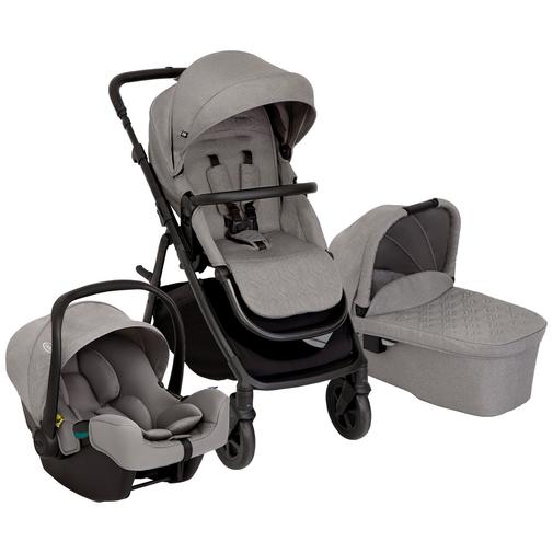 Graco - Poussette NEAR2ME DLX Ash TRIO avec siège-auto SnugLite + Nacelle + Protection pluie