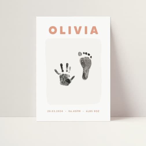 PaperAndWool1 - Kit personnalisé d'empreintes de main pour décoration de chambre d'enfant