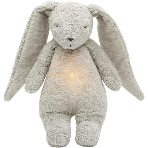 Moonie - Peluche veilleuse lapin nature bio avec sons & lumières gris 2.0