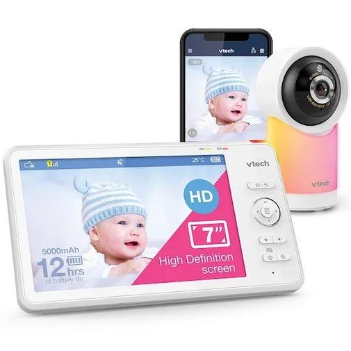 VTech - Babyphone vidéo Wifi écran 7 pouces