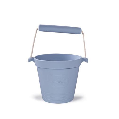 Bigjigs Toys - Seau de plage en silicone gris clair