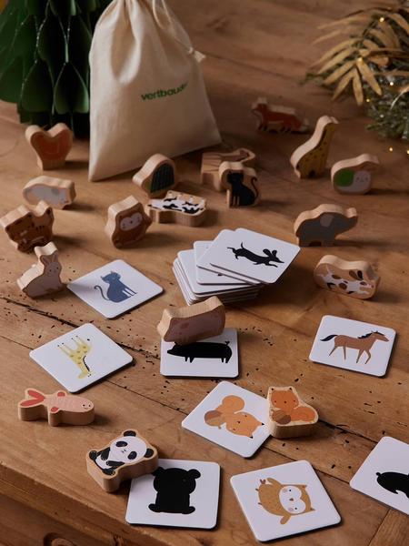 Vertbaudet - Jeux d'association des animaux en bois FSC® blanc