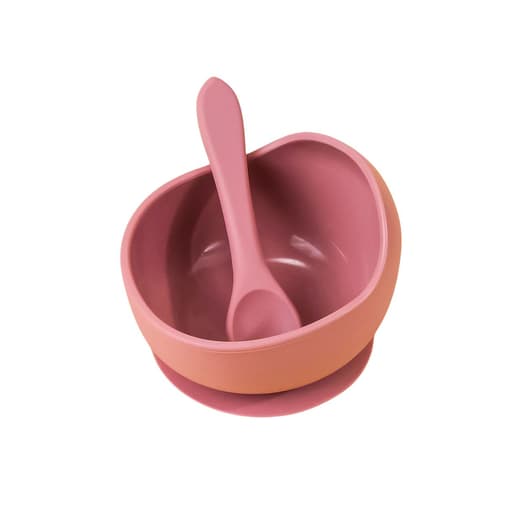 Petit Vadrouilleur - Bol Bébé Ventouse en Silicone + cuillère