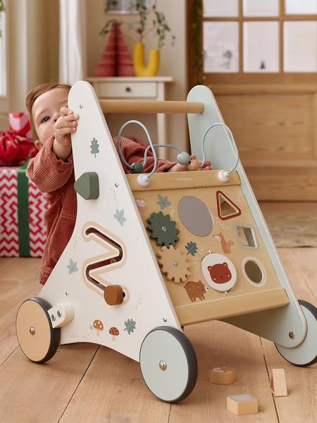 Vertbaudet - Chariot de marche avec freins en bois FSC®100% green forest