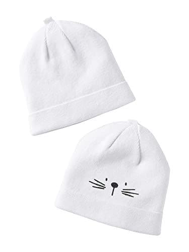 VERTBAUDET - VERTBAUDET Lot de 2 Bonnets bébé en Coton Blanc Prema(40/45)