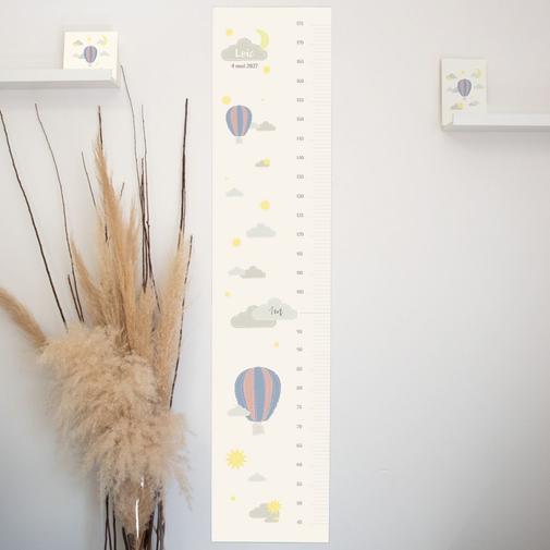 Le Faire-Part Français - Toise chambre enfant Montgolfière