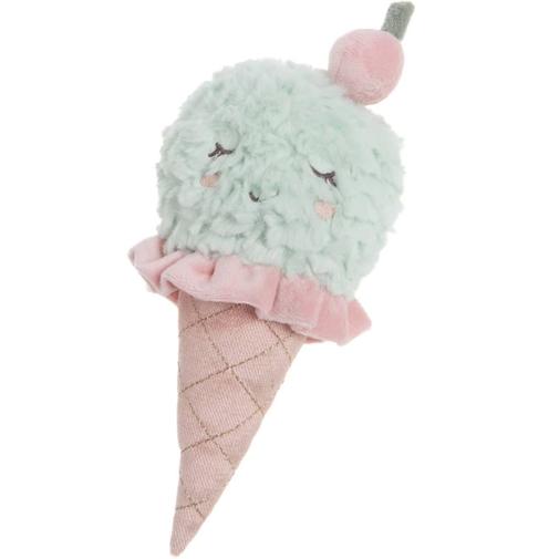 Amadeus Les Petits - Hochet Peluche Glace À La Menthe Vert D'eau, Rose