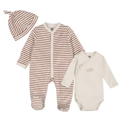 LA REDOUTE COLLECTIONS - Kit naissance 3 pièces rayé