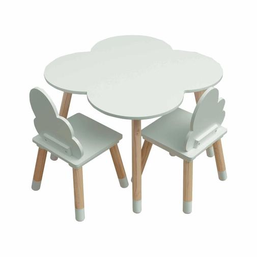 Mobili Rebecca - Ensemble de table basse et 2 chaises pour enfants vert