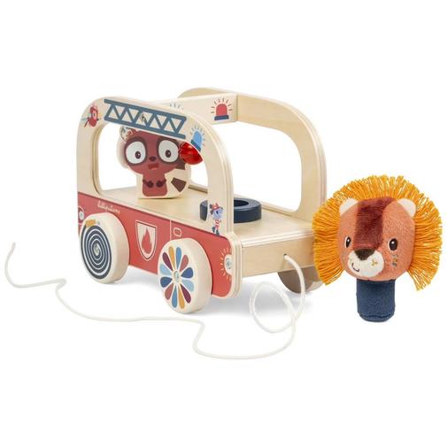 Lilliputien - Camion De Pompier Orange, Bleu, Marron