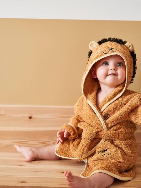 Vertbaudet - Peignoir bébé personnalisable Lion camel