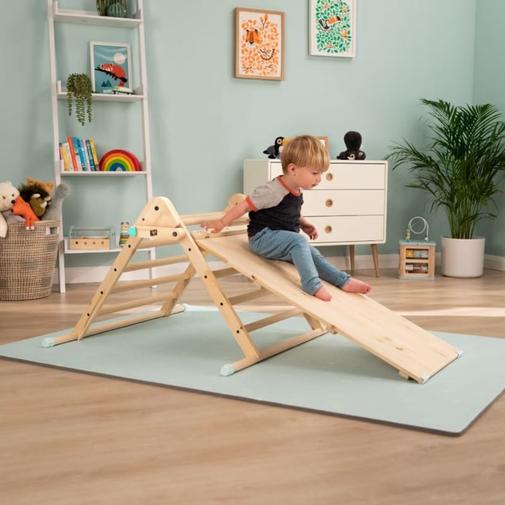 Active Tots - Pont-toboggan montessori en bois fsc® pour enfant dès 1 an