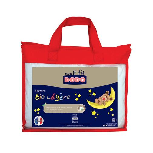 Dodo - Couette légère P'tit Dodo en tissu de coton bio 75 x 120 cm - Blanc