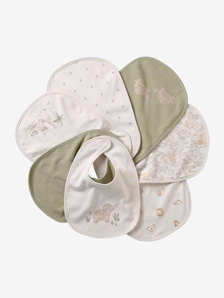 Vertbaudet - Lot 7 bavoirs naissance en coton bio* babylone