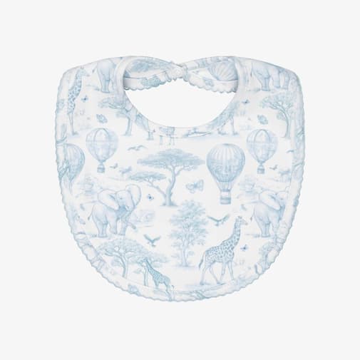 My Little Pie - Blue Toile Africa Supima Cotton Baby Bib