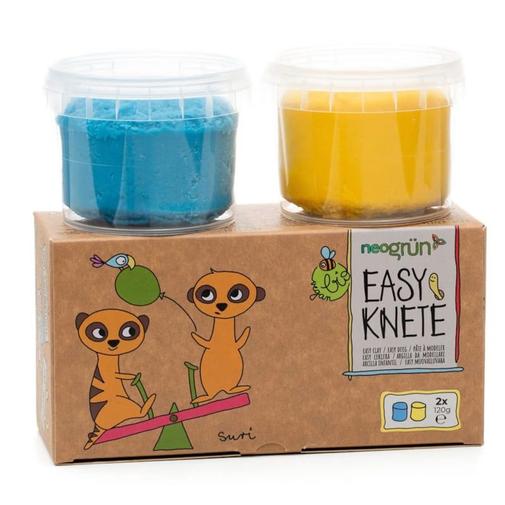 Neogrün - Set de pâte à modeler bleu et jaune