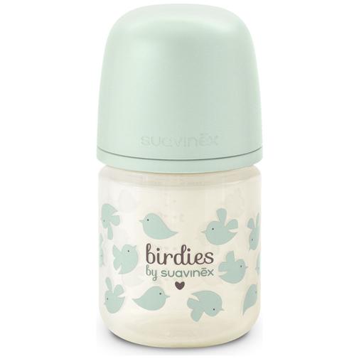 Suavinex - Biberon en verre tétine SXPro Xs Birdies Vert (120Ml)