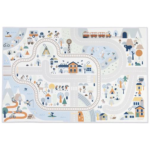 Janod - Tapis de jeu Cross Roads La Vallée Blanche (120 x 78 cm)