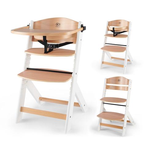 Kinderkraft - Chaise haute ENOCK bois blanc