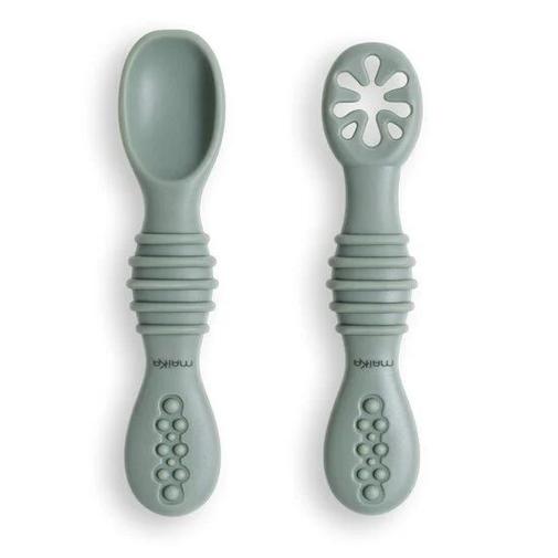 Maïka - Cuillères bébé d'apprentissage silicone