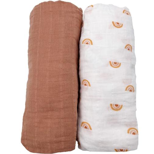 Sauthon - Lot de 2 draps housse en coton bio Sunlight (65 x 130 cm)