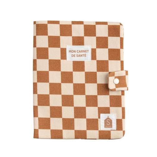 Sauthon - Protège carnet de santé damier en coton Petit Chou