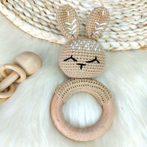 milky-and-co - Hochet crochet lapin