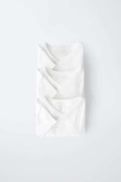 ZARA - LOT DE TROIS BODYS MANCHES COURTES COL KIMONO