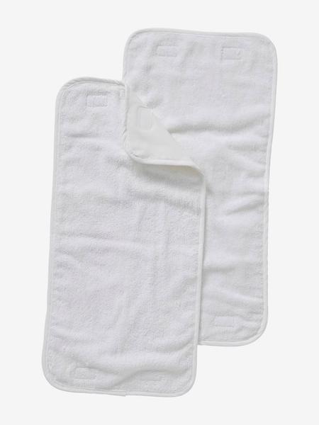 Vertbaudet - Lot de 2 serviettes de rechange pour tapis à langer nomade blanc