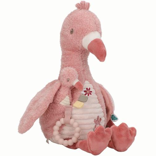 Little Dutch - Peluche d'activités Flamant rose Safari Friends (23 cm)