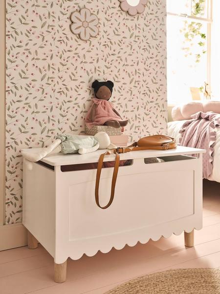 Vertbaudet - Coffre à jouets LIGNE FESTON blanc