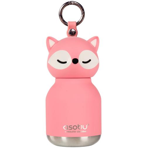 Asobu - Mini gourde isotherme Bestie Renard rose (200 ml)