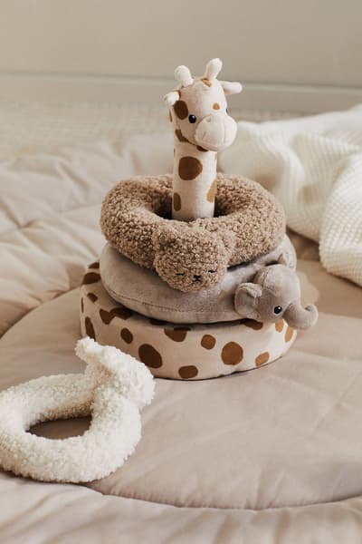 H&M - Peluche à empiler - Beige clair/animaux - Home All | H&M FR