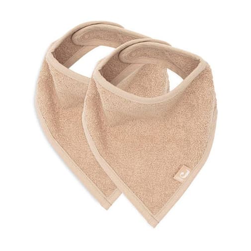 Jollein - Lots de 2 bavoirs bandana en coton marron - Jollein