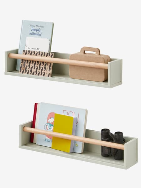 Vertbaudet - Lot de 2 étagères livres vert - Vertbaudet