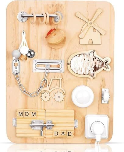 Do-Electr - Do-Electr Busy Board Montessori, Planche Activité Montessori Tableau Montessori Développer la Motricité Fine pour Enfants 1 2 3 Ans