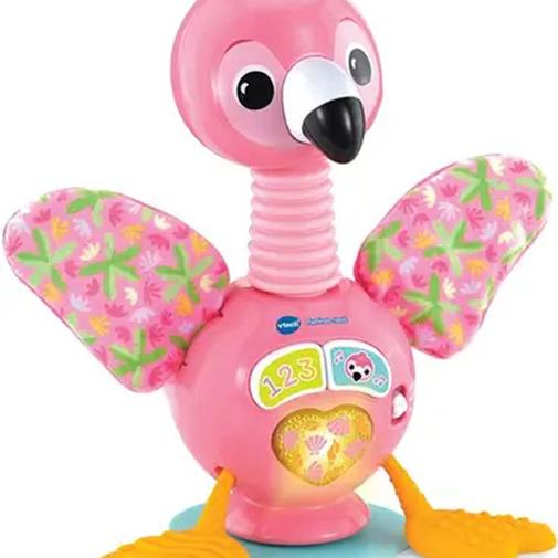 Vtech Baby - Peluche interactive Flamingo Rigolo - Rose