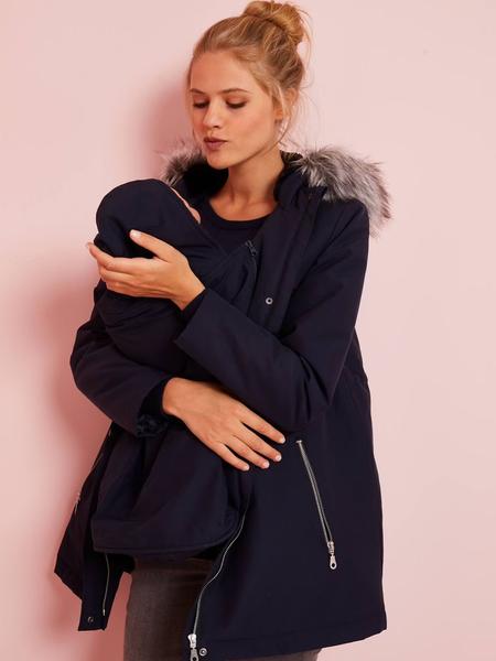 Vertbaudet - Parka évolutive grossesse et post-grossesse bleu encre